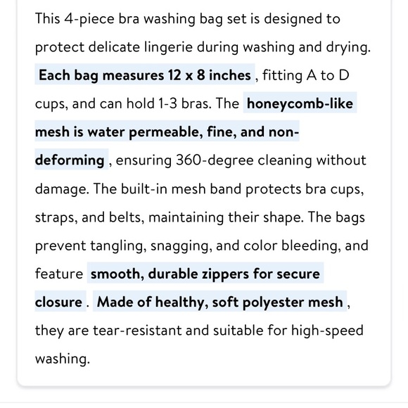 ❤️4 Piece Bra/Lingerie Bag Set❤️ - Picture 7 of 7